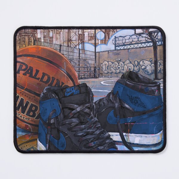 Item preview, Sneaker royal blue basketbal artwork designed and sold by GalleryKauffeld.
