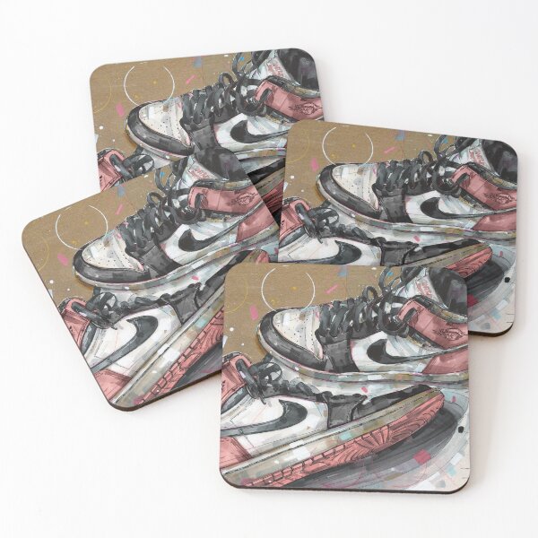 Item preview, Retro rust pink sneaker painting designed and sold by GalleryKauffeld.