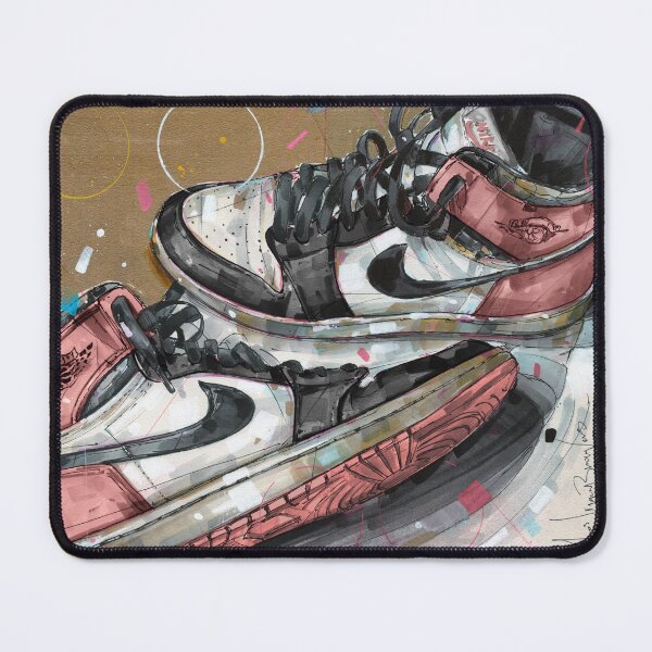 Item preview, Retro rust pink sneaker painting designed and sold by GalleryKauffeld.