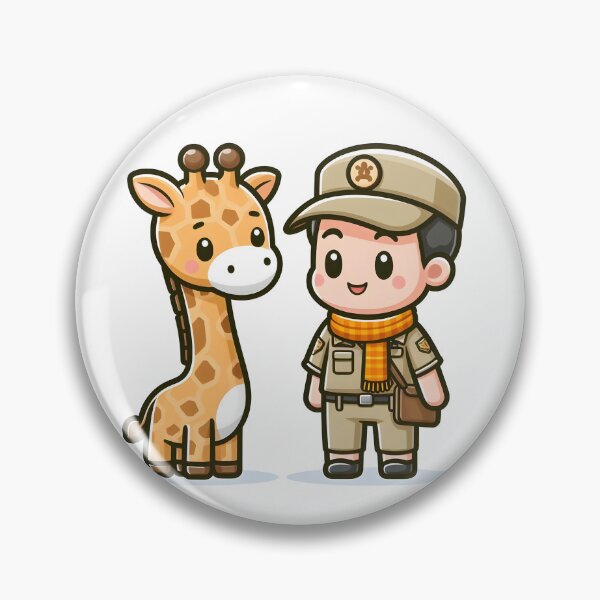 Artikelvorschau, Kawaii Zookeeper mit einem freundlichen Giraffenschal entworfen und verkauft von CanvasCutie.