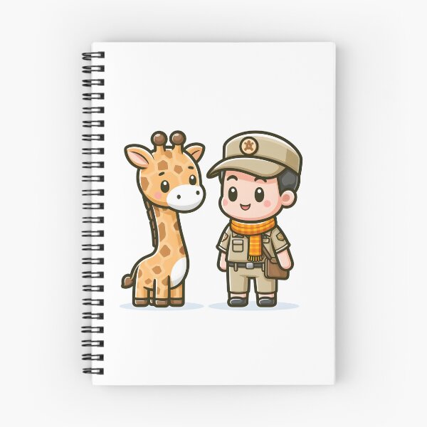 Artikelvorschau, Kawaii Zookeeper mit einem freundlichen Giraffenschal entworfen und verkauft von CanvasCutie.
