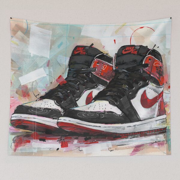 Item preview, Retro sneaker track red painting designed and sold by GalleryKauffeld.