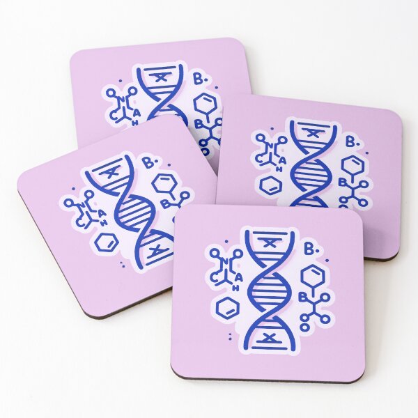 Item preview, Minimalist Biochemistry DNA Strand Sticker designed and sold by Molecularmerch.