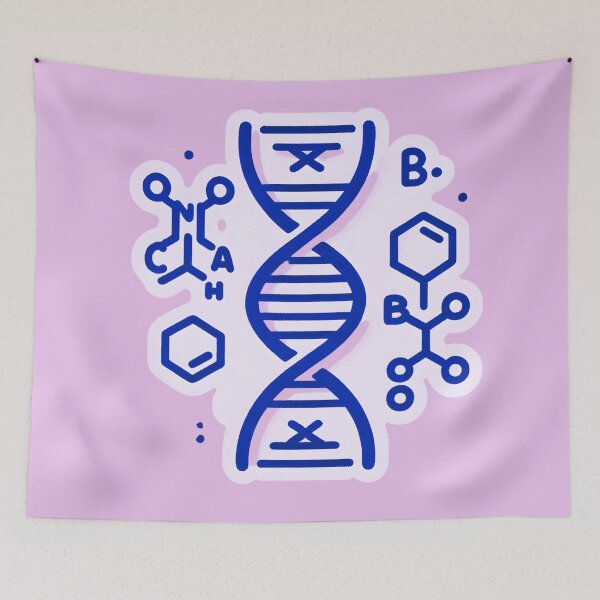 Item preview, Minimalist Biochemistry DNA Strand Sticker designed and sold by Molecularmerch.