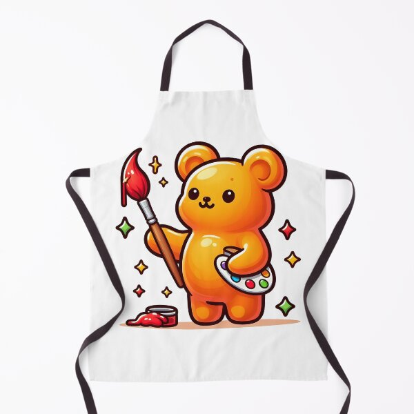 Item preview, Kawaii Gummy Bear With Paintbrush designed and sold by CanvasCutie.