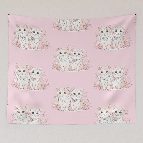 Item preview, Two little kitties designed and sold by Flowersonstuff.