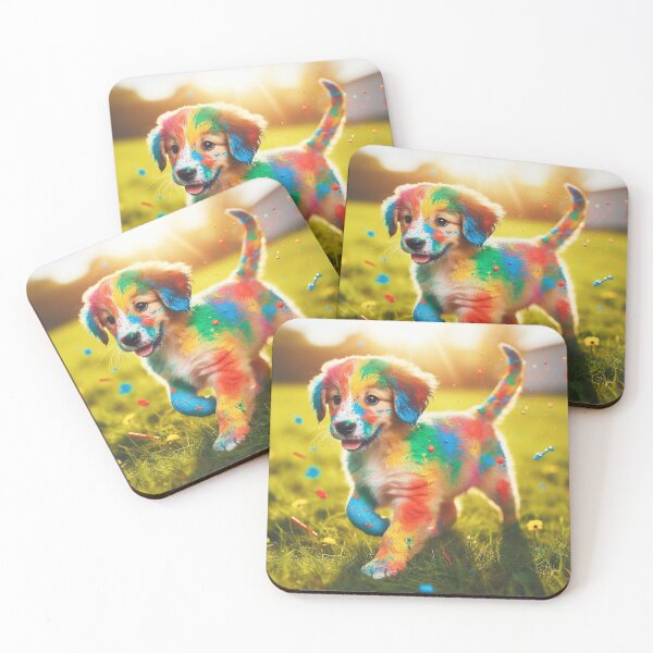Item preview, Colorful puppy dance designed and sold by Cerberus-Art.