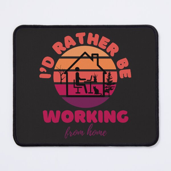 Item preview, I'd rather be working from home designed and sold by pinkwoolnz.