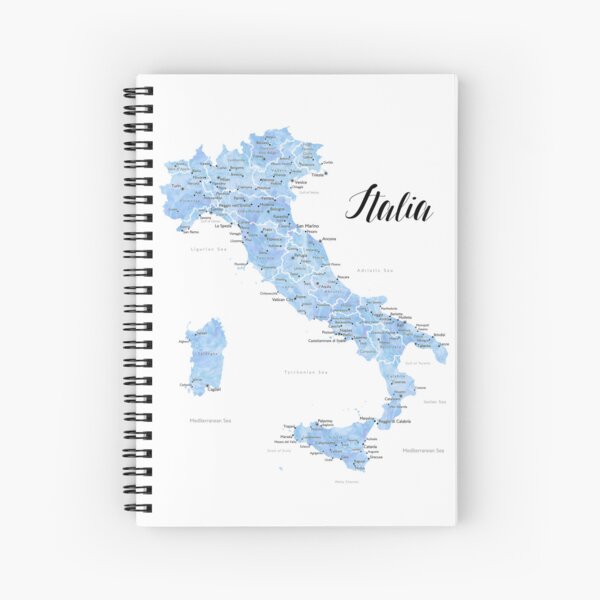 Item preview, Carte aquarelle bleue de l'Italie designed and sold by blursbyai.