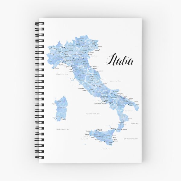 Item preview, Mapa acuarela azul de Italia designed and sold by blursbyai.