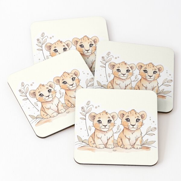 Item preview, Two lion cubs designed and sold by Flowersonstuff.