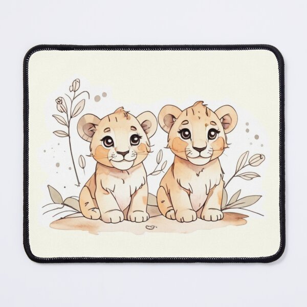 Item preview, Two lion cubs designed and sold by Flowersonstuff.