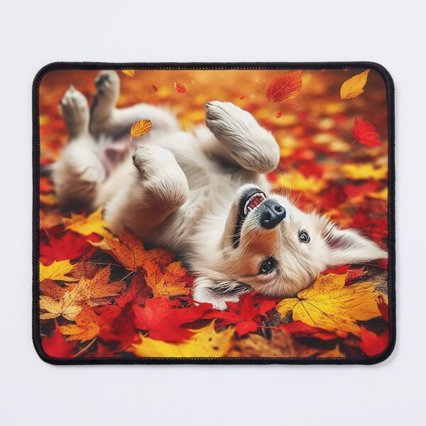 Item preview, Autumn happiness of the playful dog designed and sold by Cerberus-Art.
