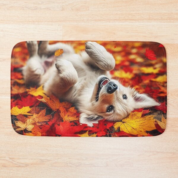 Artikelvorschau, Herbstglück des verspielten Hundes entworfen und verkauft von Cerberus-Art.