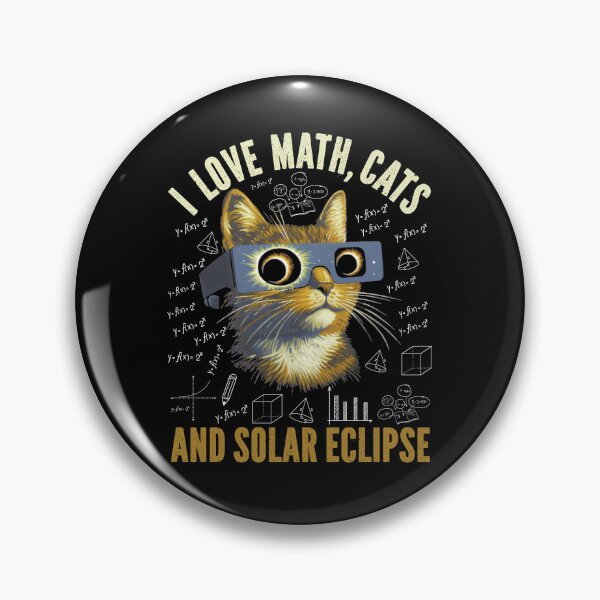 Item preview, I Love Math, Cats, Solar Eclipse Mathematics Pi Day Science designed and sold by GravitiTees.