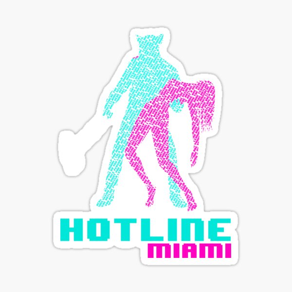 Hotline Miami 50 Blessings Logo Sticker By Jackthestampede Redbubble - hotline miami 50 blessings symbol small roblox