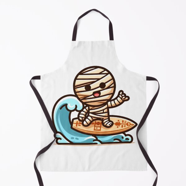 Item preview, Kawaii Happy Mummy: A Surfboard With Hieroglyphic Designs designed and sold by CanvasCutie.