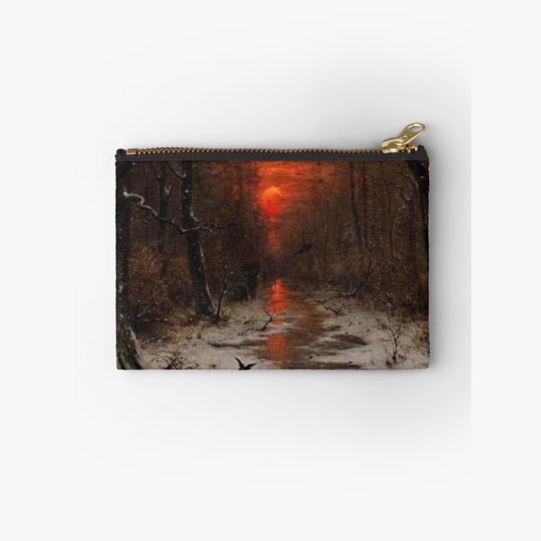 Item preview, Sunset over the Winter Forest by German painter Heinrich Gogarten designed and sold by Arwen-Art.