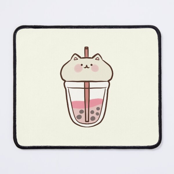 Item preview, Pink boba cat designed and sold by Mayarart.