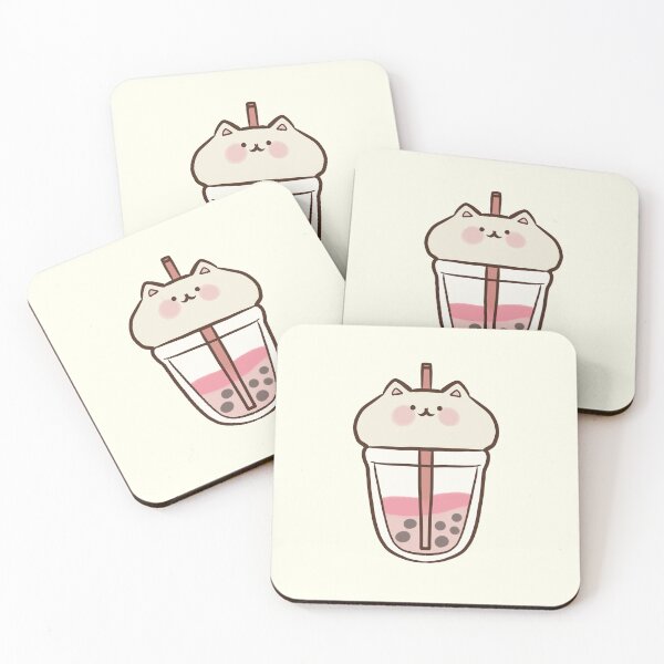 Item preview, Pink boba cat   designed and sold by Mayarart.
