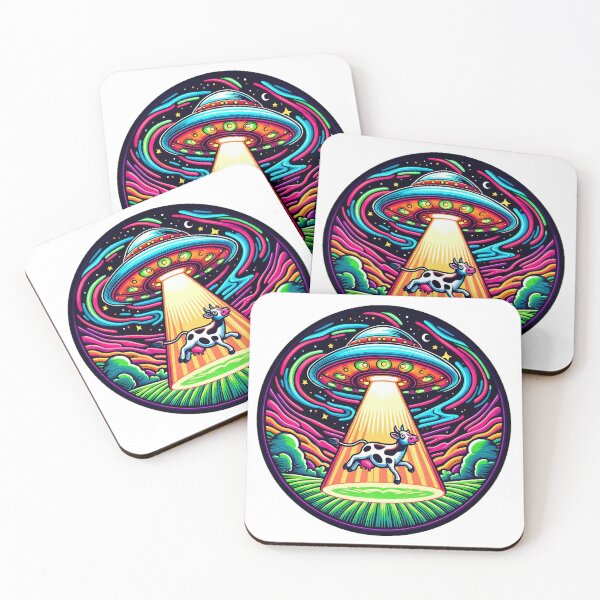 Item preview, Cow Abducted by a UFO designed and sold by TheRumblingNerd.