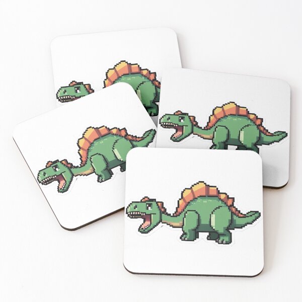 Item preview, Roaring Dinosaur pixel art and Seamless designed and sold by Phachara1.