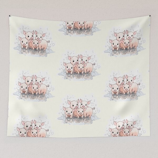 Item preview, Four little pigs designed and sold by Flowersonstuff.