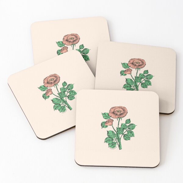 Item preview, Apricot Rosette Rose Bloom Single 1-7 Petals Almost Flat designed and sold by Rachael Taylor.