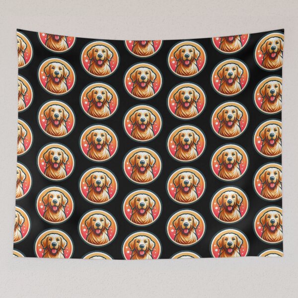 Artikelvorschau, Golden Retriever - hochauflösende Illustration entworfen und verkauft von hello-ib.