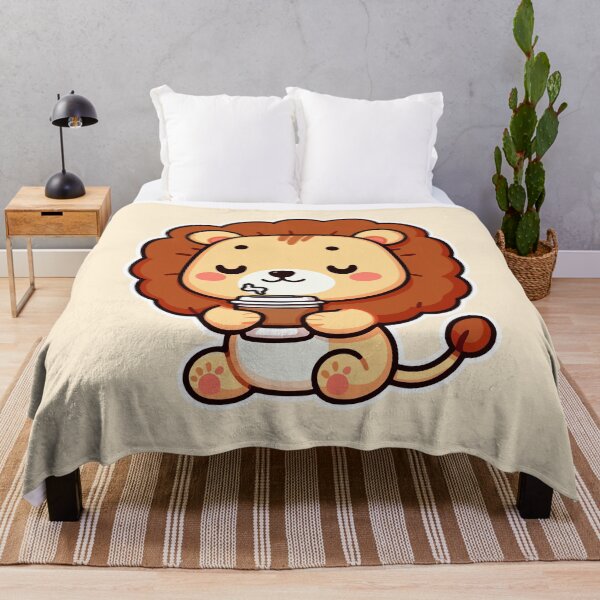 Item preview, Kawaii Cute Lion Drinking Coffee 2 | Pet and Animals for Men and Women t-shirt designed and sold by panchiTWO.