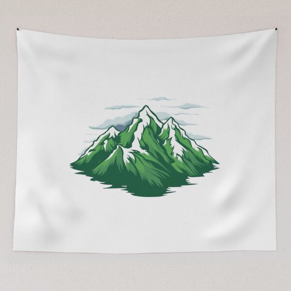 Item preview, Green Mountains Peaks Sticker designed and sold by NicolasGlowArt.
