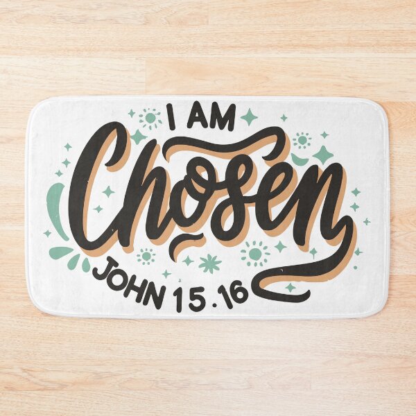 Item preview, Christian Typography: I am Chosen - John 15:16 Verse Design designed and sold by HahaHandlesHub.