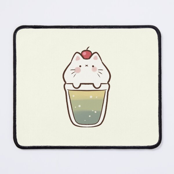 Item preview, Green milkshake cat designed and sold by Mayarart.