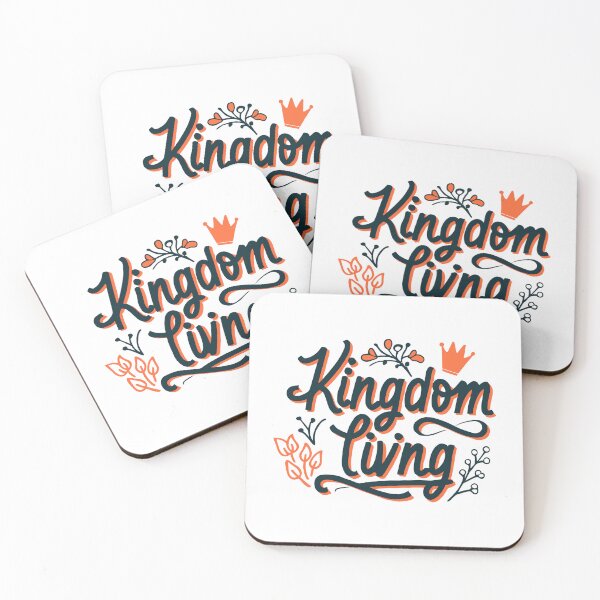 Item preview, Christian Typography: Kingdom Living with Crown - Feminine Style Design designed and sold by HahaHandlesHub.
