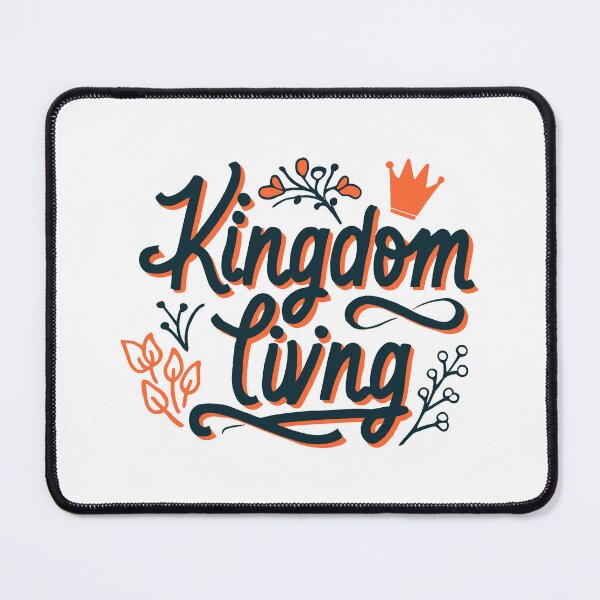 Item preview, Christian Typography: Kingdom Living with Crown - Feminine Style Design designed and sold by HahaHandlesHub.
