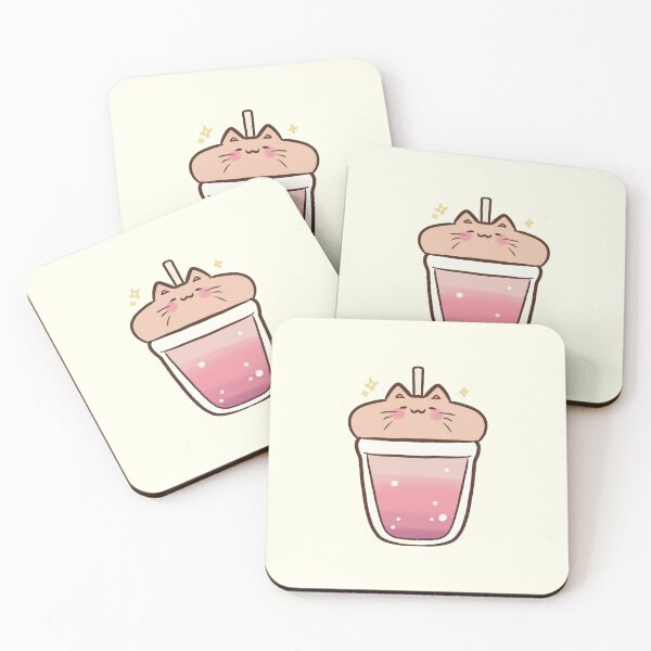Item preview, Pink milkshake cat designed and sold by Mayarart.