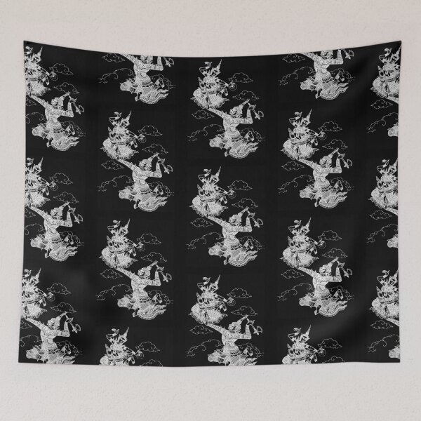 Item preview, White Lai Thai thai ancient art drawing mural painting designed and sold by Bspaces.