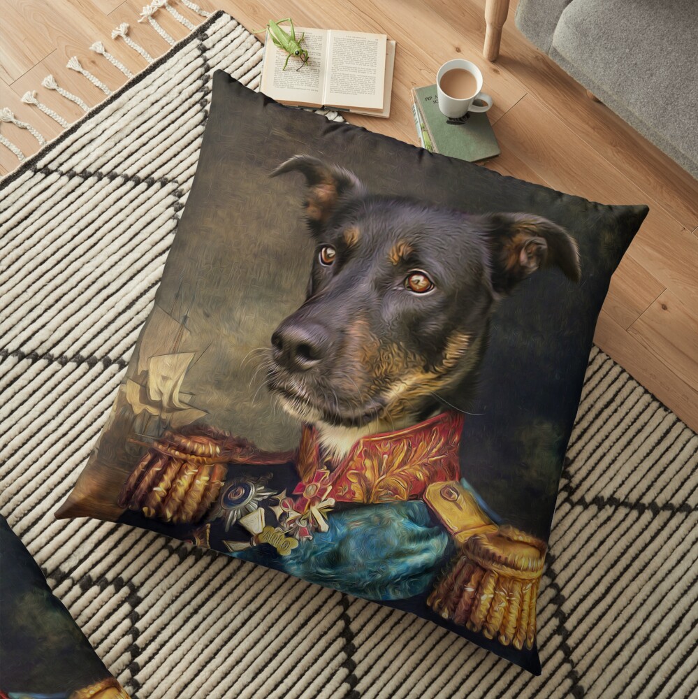 Dog Portrait - Arlo Floor Pillow