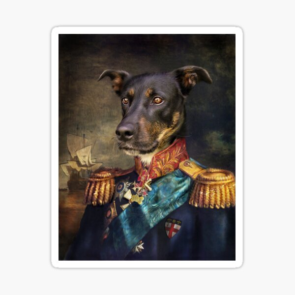Dog Portrait - Arlo Sticker