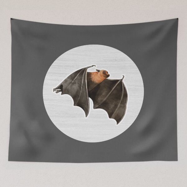 Item preview, Bat Watercolor Drawing designed and sold by LivingColorful.