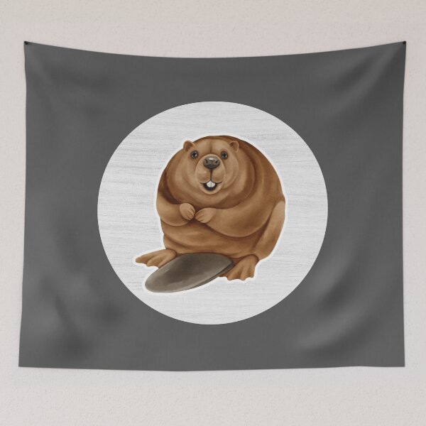Item preview, Beaver Watercolor Drawing designed and sold by LivingColorful.