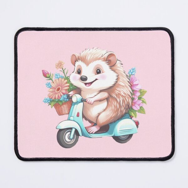 Item preview, Hedgehog on a scooter designed and sold by Flowersonstuff.