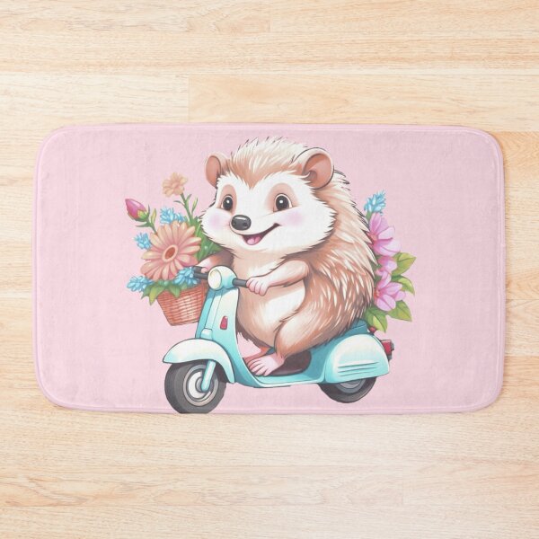 Item preview, Hedgehog on a scooter designed and sold by Flowersonstuff.