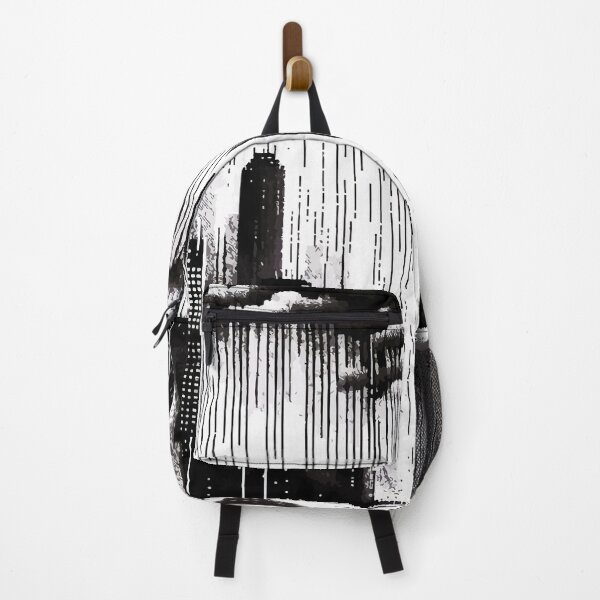 Item preview, Abstract Art Monochromatic City in Rain Drops Pattern designed and sold by TomFrontierArt.