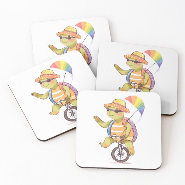 Item preview, Happy turtle in colorful summer clothes designed and sold by gao7650.