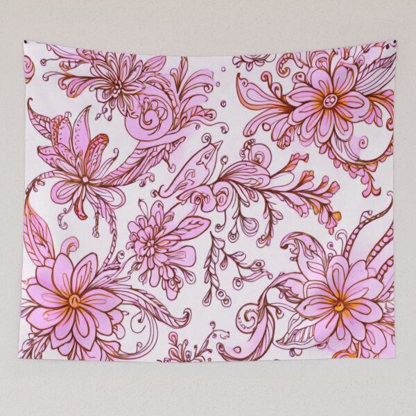 Item preview, Delicate pink floral watercolours designed and sold by Flowersonstuff.