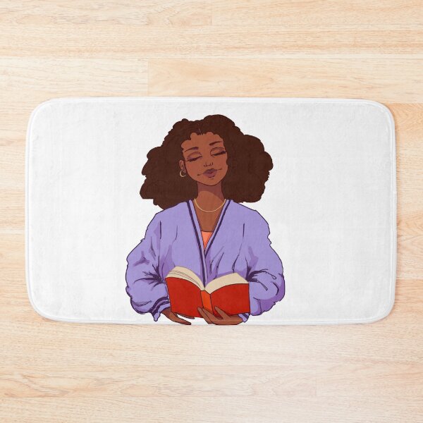 Item preview, Black girl with afro reading designed and sold by gi-gianna.
