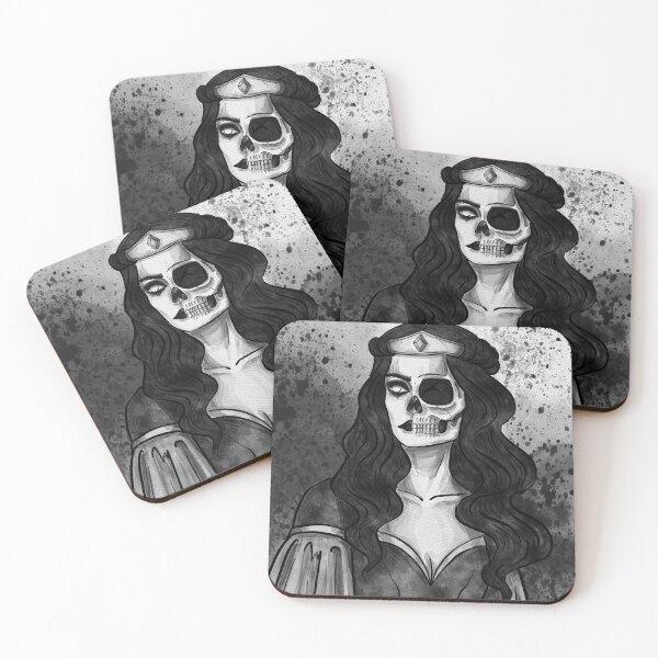 Item preview, The Enigmatic Woman With the Skull Crown designed and sold by BlackOrchidArt.