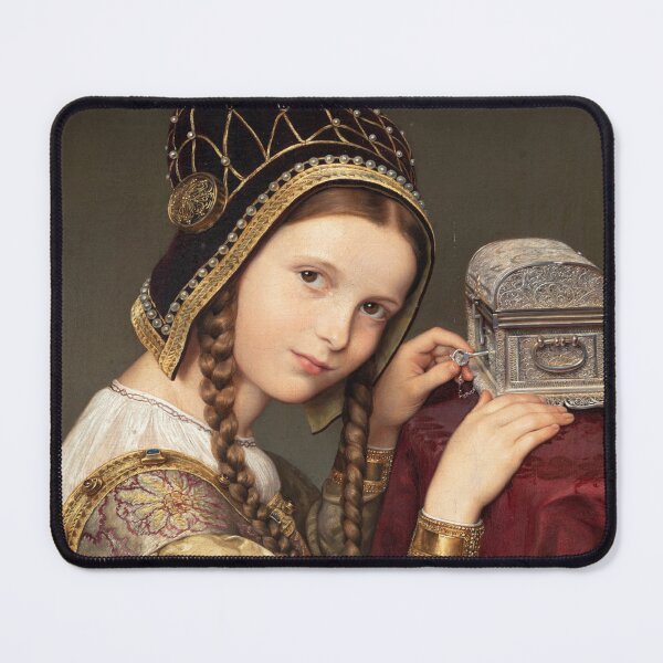 Item preview, Girl in Historical Costume with a Casket (1836) - Gerhardt Wilhelm von Reutern designed and sold by SALON DES ARTS.