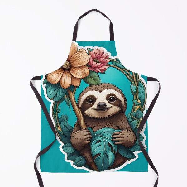 Item preview, Sloth and flower designed and sold by dedoma.